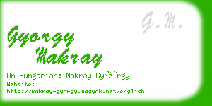 gyorgy makray business card